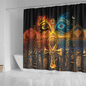 Eye of Ra and Eye of Horus Shower Curtain Power and Magic Ancient Egyptian Mythology