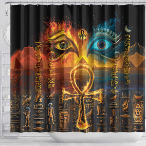 Eye of Ra and Eye of Horus Shower Curtain Power and Magic Ancient Egyptian Mythology