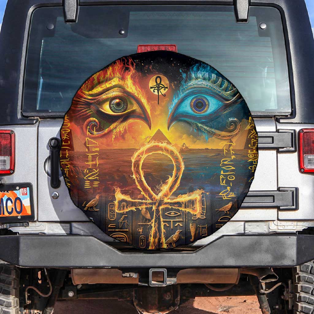 Eye of Ra and Eye of Horus Spare Tire Cover Power and Magic Ancient Egyptian Mythology