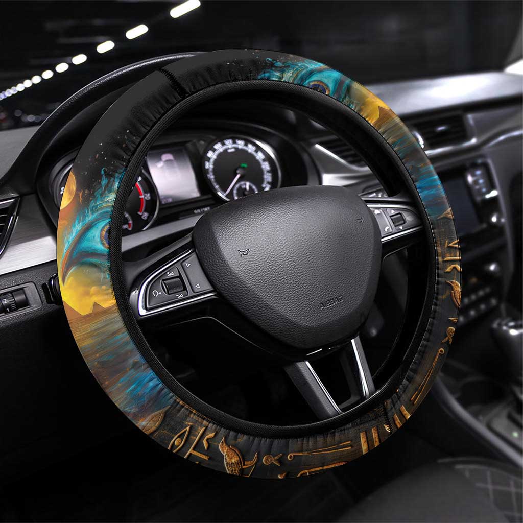 Eye of Ra and Eye of Horus Steering Wheel Cover Power and Magic Ancient Egyptian Mythology