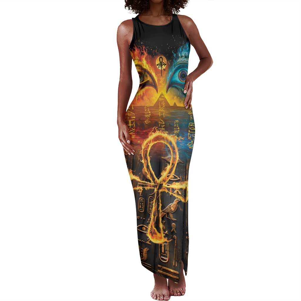 Eye of Ra and Eye of Horus Tank Maxi Dress Power and Magic Ancient Egyptian Mythology