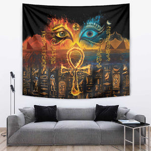 Eye of Ra and Eye of Horus Tapestry Power and Magic Ancient Egyptian Mythology