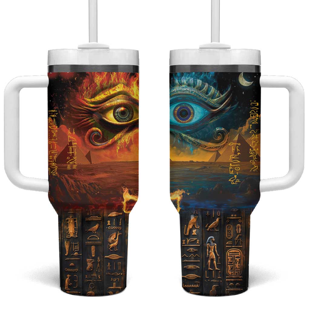 Eye of Ra and Eye of Horus Tumbler With Handle Power and Magic Ancient Egyptian Mythology