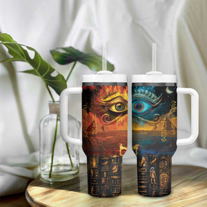 Eye of Ra and Eye of Horus Tumbler With Handle Power and Magic Ancient Egyptian Mythology