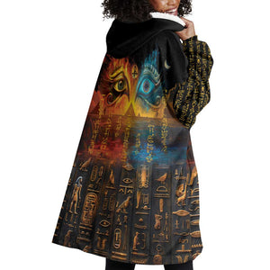 Eye of Ra and Eye of Horus Wearable Blanket Hoodie Power and Magic Ancient Egyptian Mythology