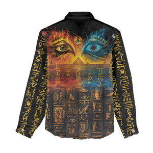 Eye of Ra and Eye of Horus Women Casual Shirt Power and Magic Ancient Egyptian Mythology