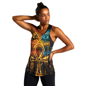 Eye of Ra and Eye of Horus Women Racerback Tank Power and Magic Ancient Egyptian Mythology