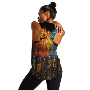 Eye of Ra and Eye of Horus Women Racerback Tank Power and Magic Ancient Egyptian Mythology