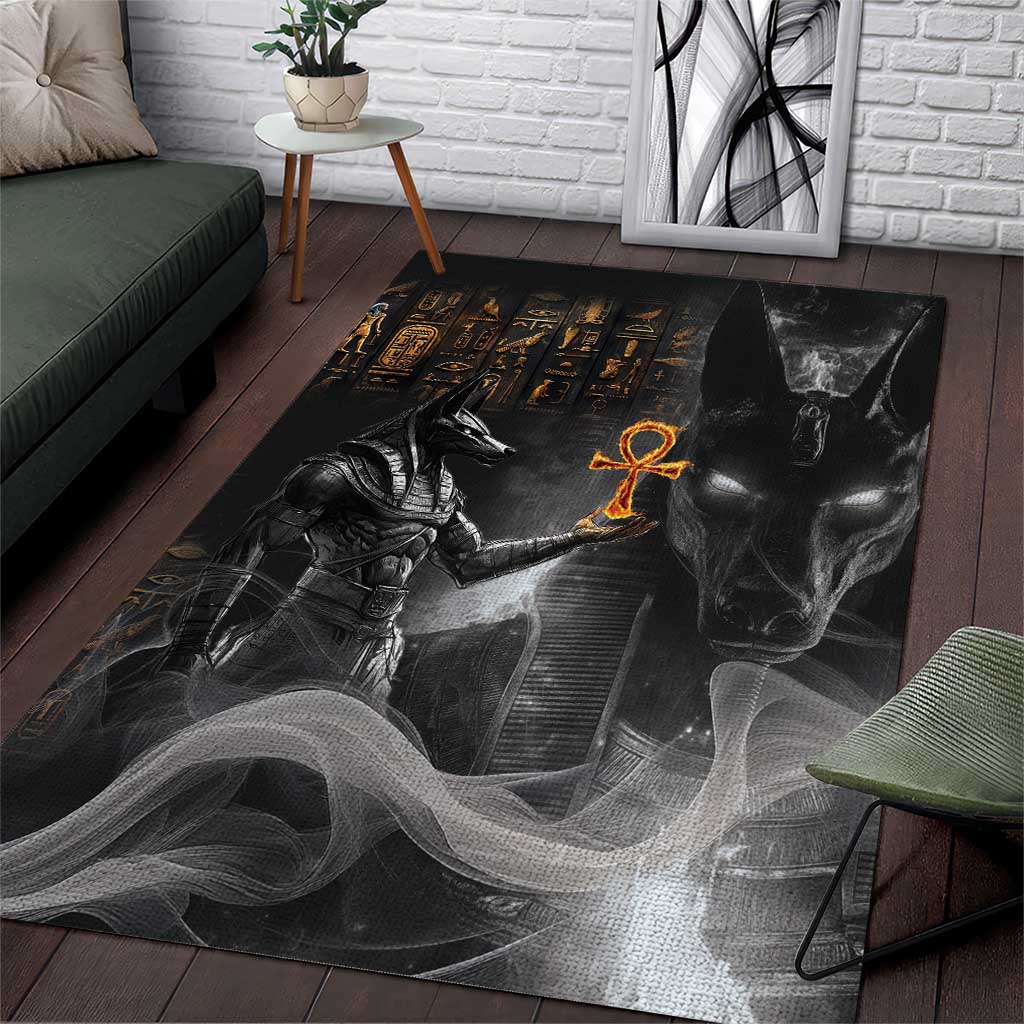 Mythical Anubis Area Rug The Egyptian God of Death