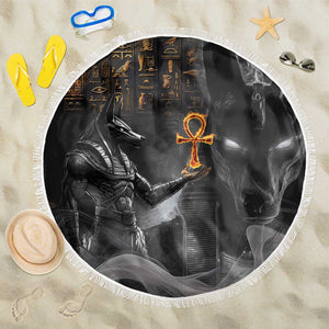 Mythical Anubis Beach Blanket The Egyptian God of Death