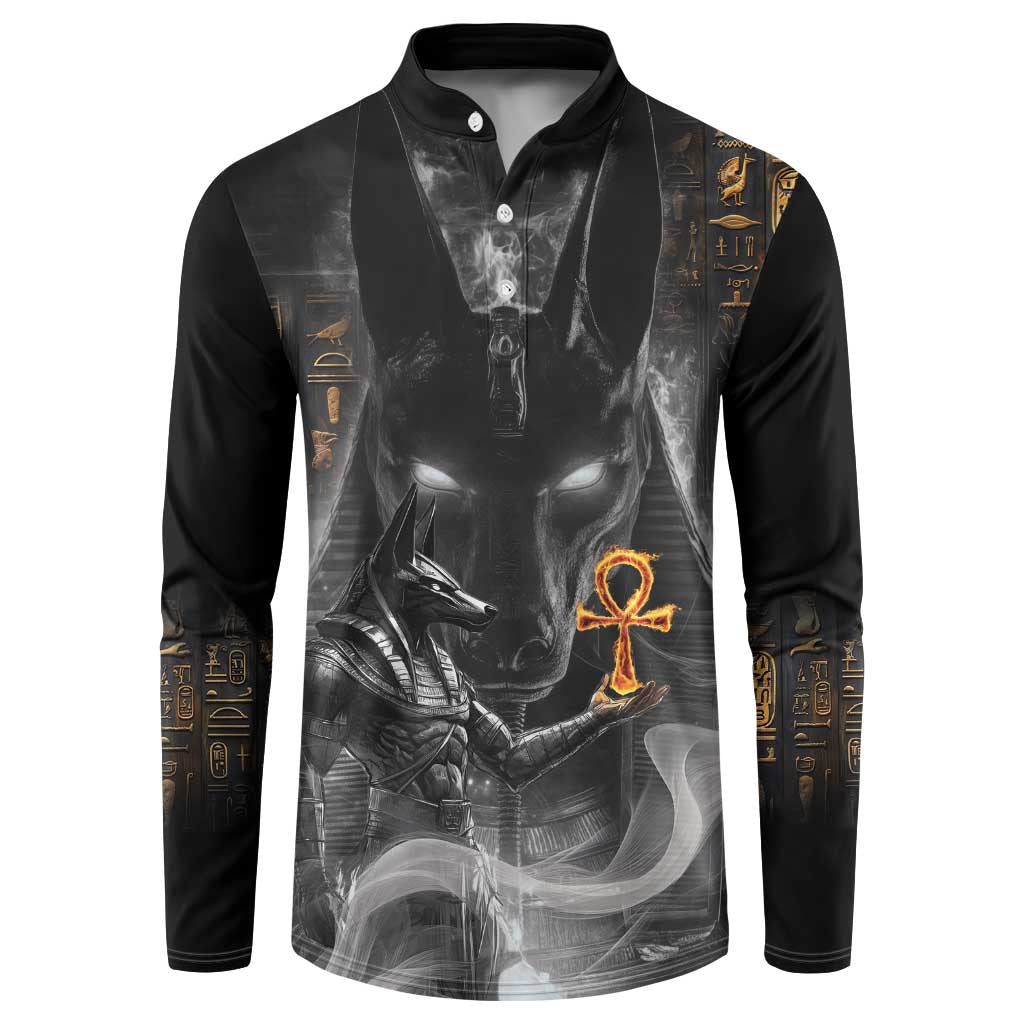 Mythical Anubis Button Sweatshirt The Egyptian God of Death