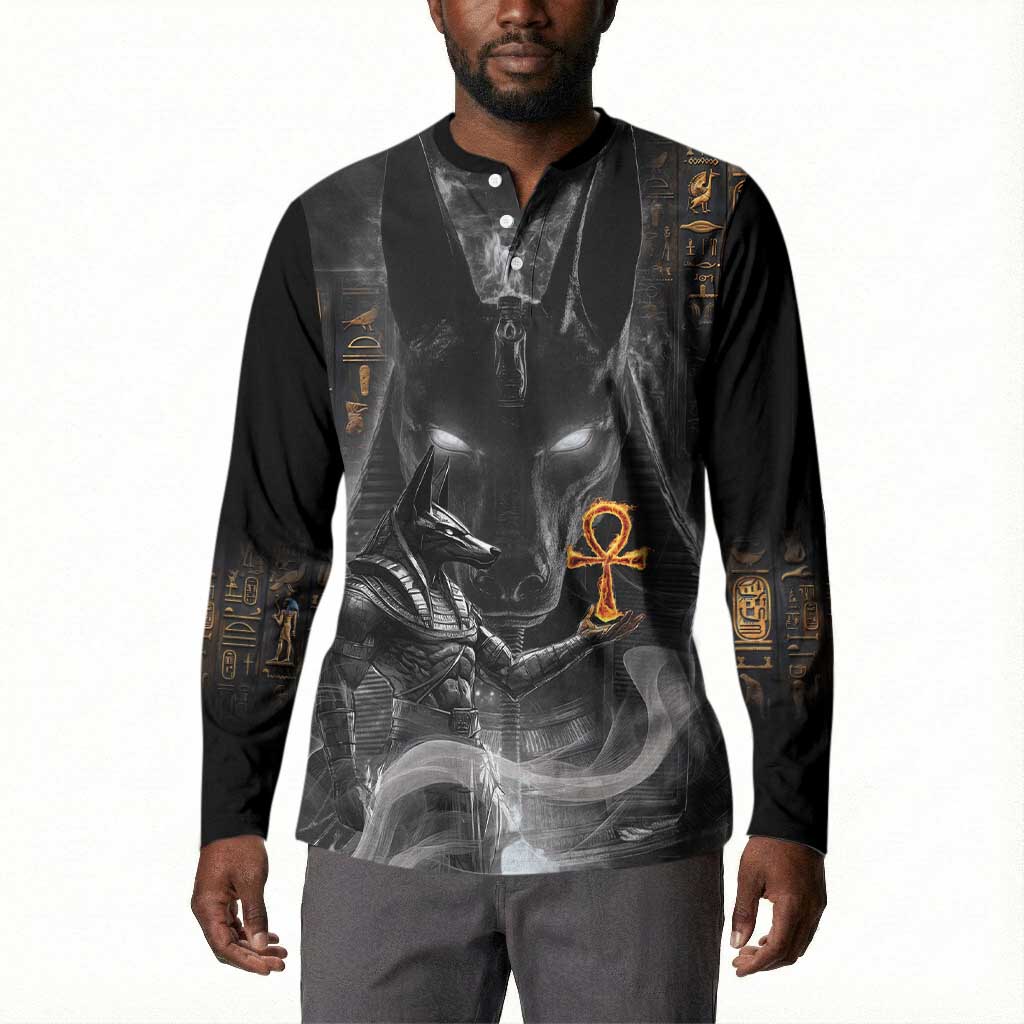 Mythical Anubis Button Sweatshirt The Egyptian God of Death