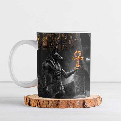 Mythical Anubis Ceramic Mug The Egyptian God of Death