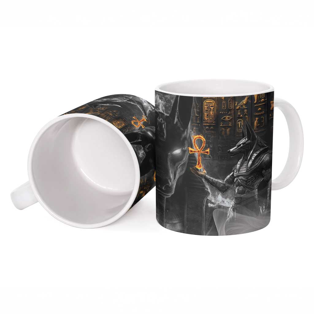 Mythical Anubis Ceramic Mug The Egyptian God of Death