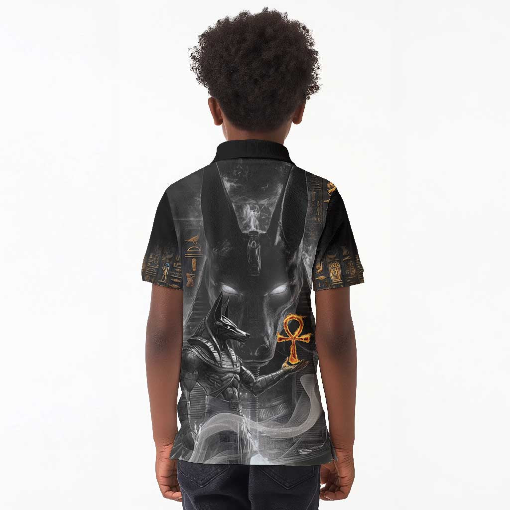 Mythical Anubis Kid Polo Shirt The Egyptian God of Death