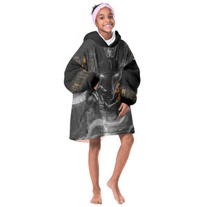 Mythical Anubis Kid Wearable Blanket Hoodie The Egyptian God of Death