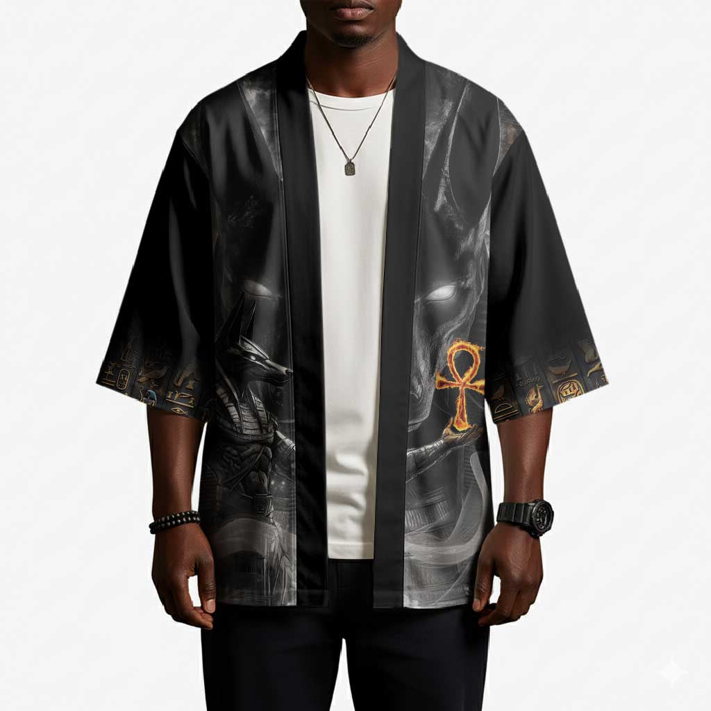Mythical Anubis Kimono The Egyptian God of Death
