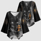 Mythical Anubis Kimono Sleeve Blouse The Egyptian God of Death