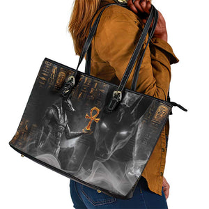 Mythical Anubis Leather Tote Bag The Egyptian God of Death