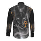 Mythical Anubis Long Sleeve Button Shirt The Egyptian God of Death
