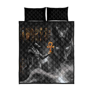 Mythical Anubis Quilt Bed Set The Egyptian God of Death