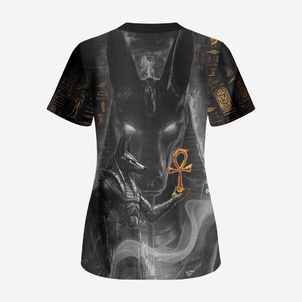 Mythical Anubis Scrub Top The Egyptian God of Death