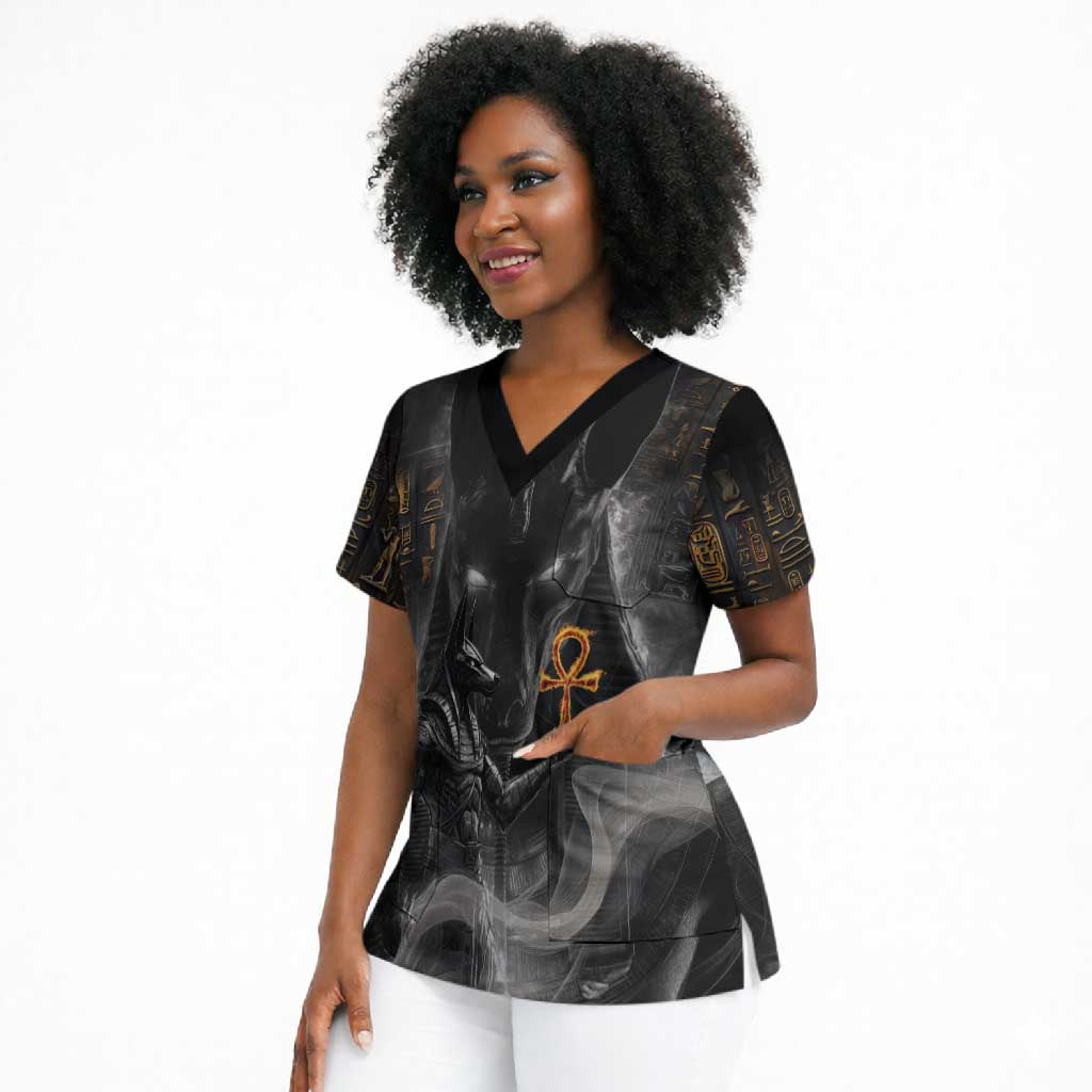 Mythical Anubis Scrub Top The Egyptian God of Death