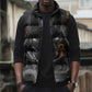 Mythical Anubis Sleeveless Puffer Jacket The Egyptian God of Death