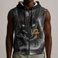 Mythical Anubis Sleeveless Zip Hoodie The Egyptian God of Death - African Pride
