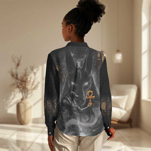 Mythical Anubis Women Casual Shirt The Egyptian God of Death