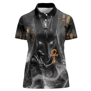 Mythical Anubis Women Polo Shirt The Egyptian God of Death