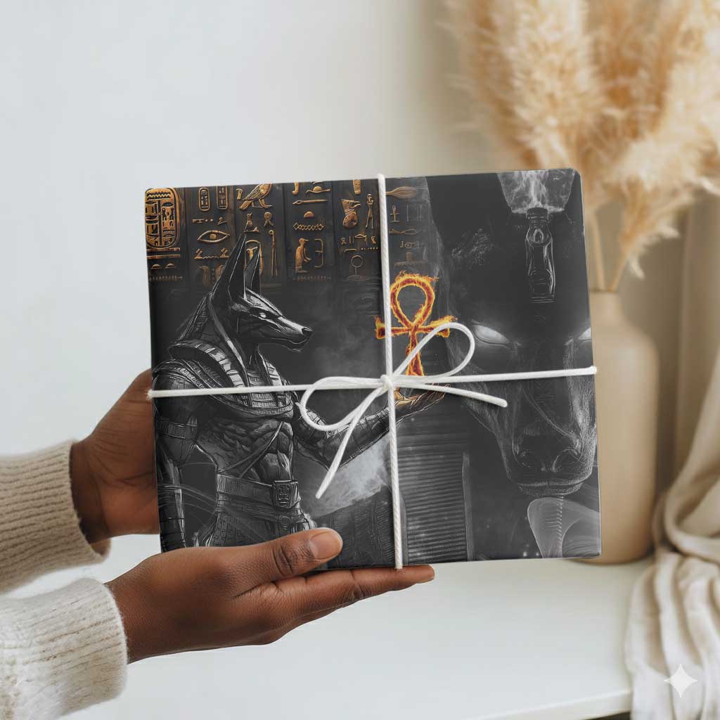 Mythical Anubis Wrapping Paper The Egyptian God of Death - African Pride