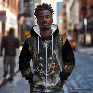 Mythical Anubis Zip Hoodie The Egyptian God of Death