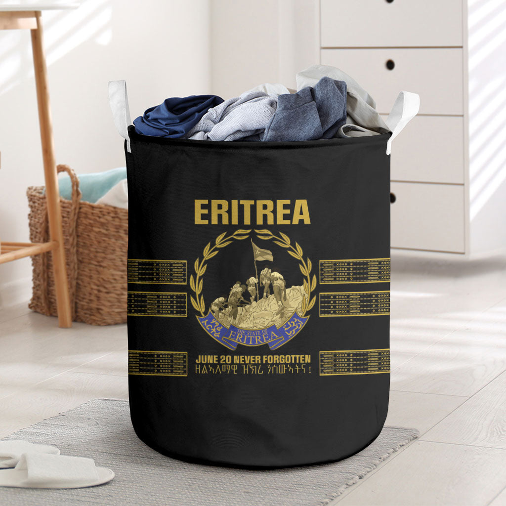 Eritrea Martyrs Day June 20 Laundry Basket Never Forgotten Proud Eritrean Heritage Black Version