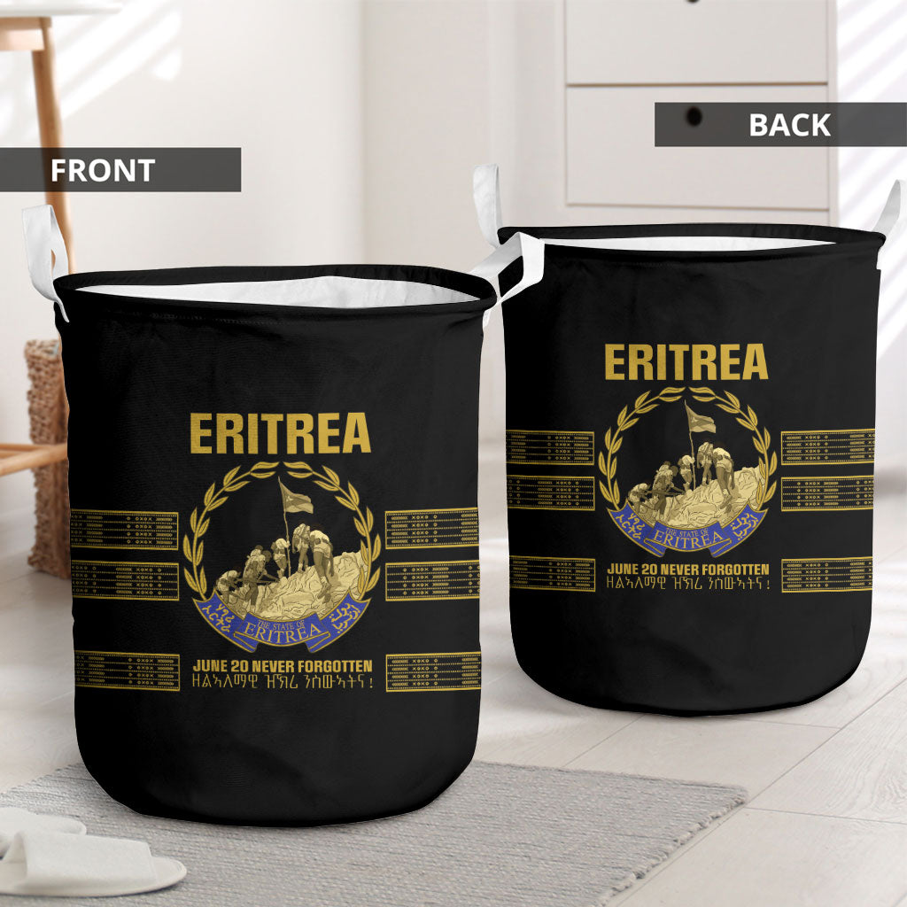 Eritrea Martyrs Day June 20 Laundry Basket Never Forgotten Proud Eritrean Heritage Black Version