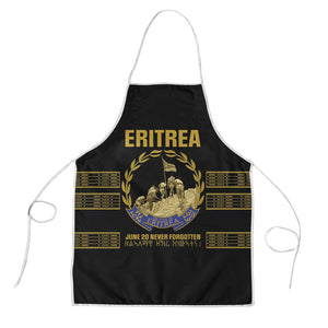 Eritrea Martyrs Day June 20 Apron Never Forgotten Proud Eritrean Heritage Black Version