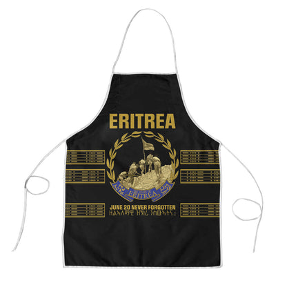 Eritrea Martyrs Day June 20 Apron Never Forgotten Proud Eritrean Heritage Black Version