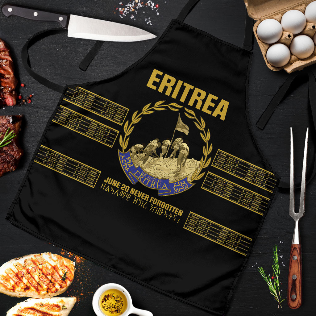Eritrea Martyrs Day June 20 Apron Never Forgotten Proud Eritrean Heritage Black Version