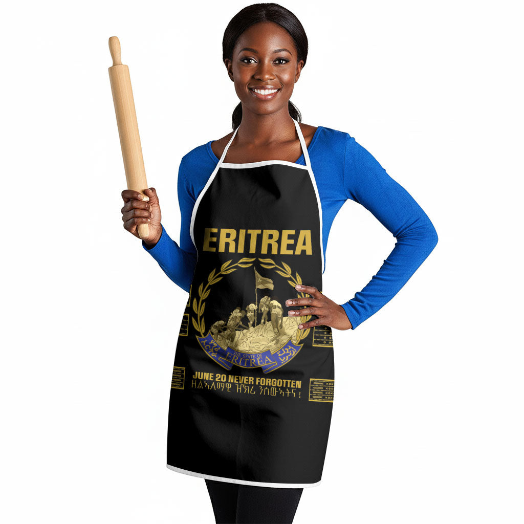 Eritrea Martyrs Day June 20 Apron Never Forgotten Proud Eritrean Heritage Black Version