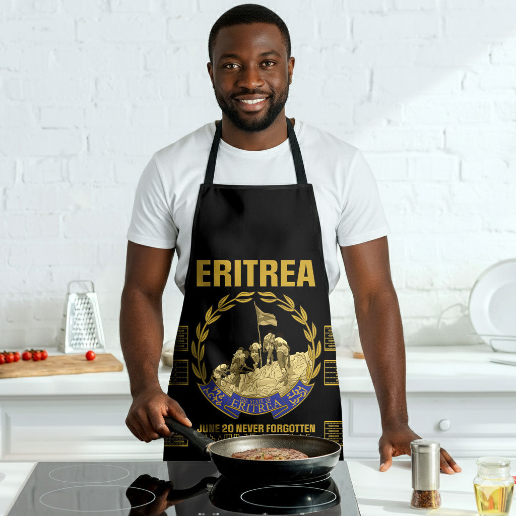 Eritrea Martyrs Day June 20 Apron Never Forgotten Proud Eritrean Heritage Black Version