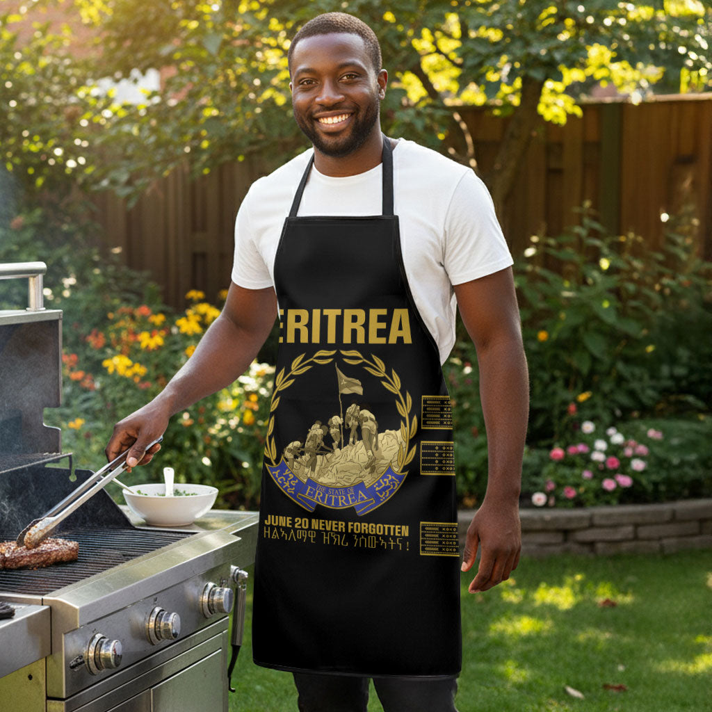 Eritrea Martyrs Day June 20 Apron Never Forgotten Proud Eritrean Heritage Black Version