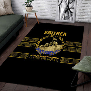 Eritrea Martyrs Day June 20 Area Rug Never Forgotten Proud Eritrean Heritage Black Version