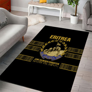 Eritrea Martyrs Day June 20 Area Rug Never Forgotten Proud Eritrean Heritage Black Version