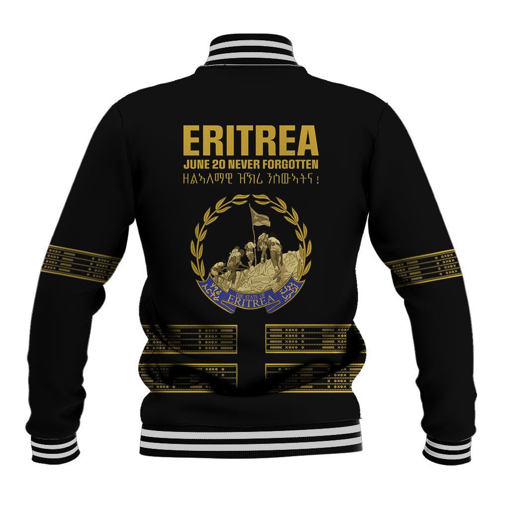 Eritrea Martyrs Day June 20 Baseball Jacket Never Forgotten Proud Eritrean Heritage Black Version