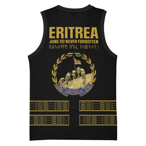 Eritrea Martyrs Day June 20 Basketball Jersey Never Forgotten Proud Eritrean Heritage Black Version