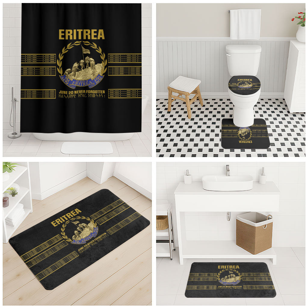 Eritrea Martyrs Day June 20 Bathroom Set Never Forgotten Proud Eritrean Heritage Black Version