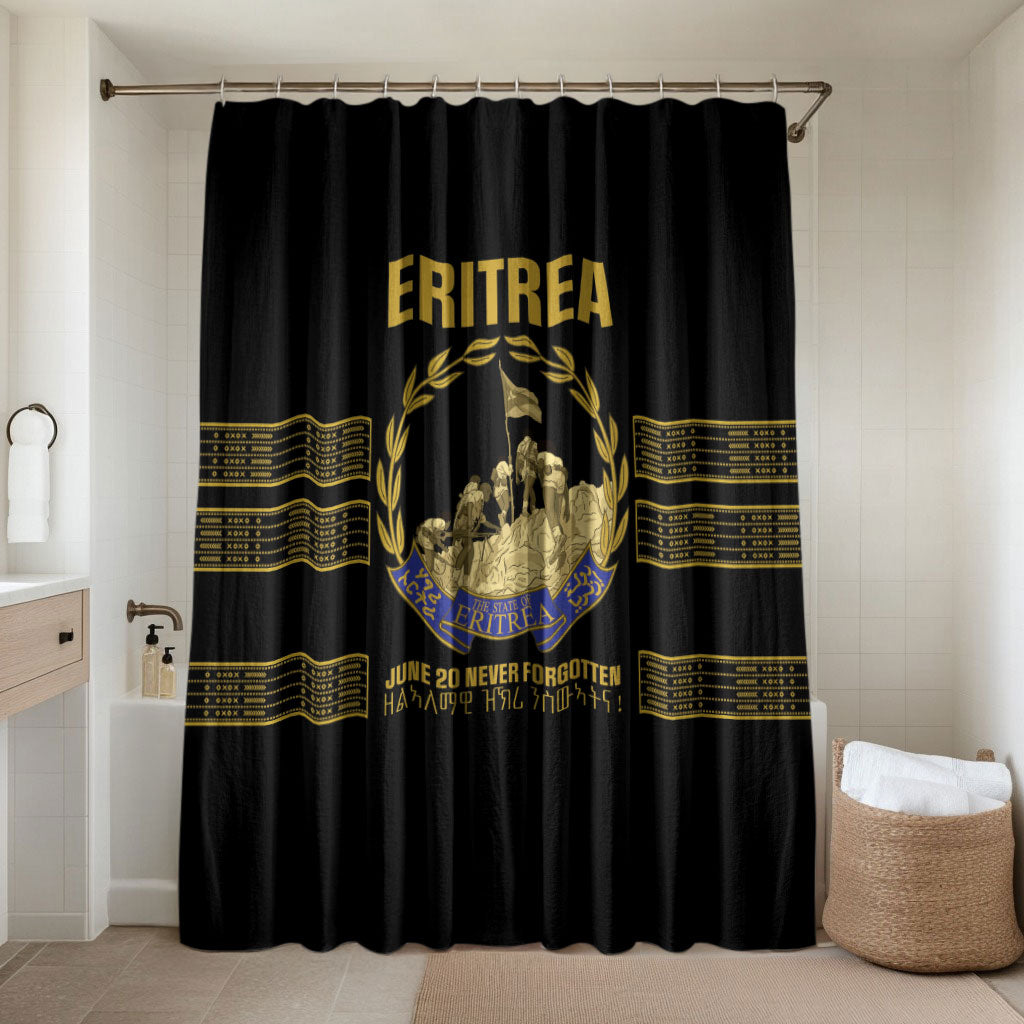 Eritrea Martyrs Day June 20 Bathroom Set Never Forgotten Proud Eritrean Heritage Black Version