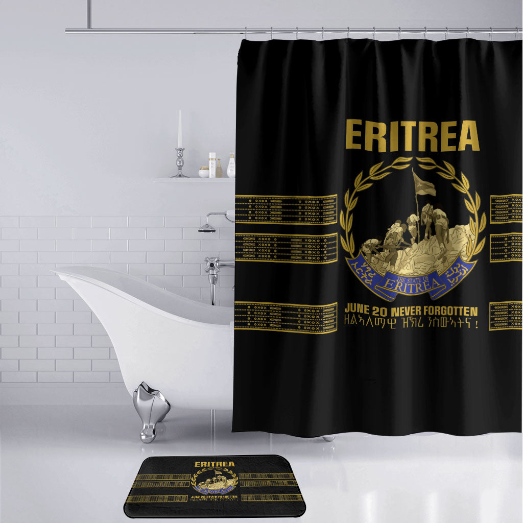 Eritrea Martyrs Day June 20 Bathroom Set Never Forgotten Proud Eritrean Heritage Black Version