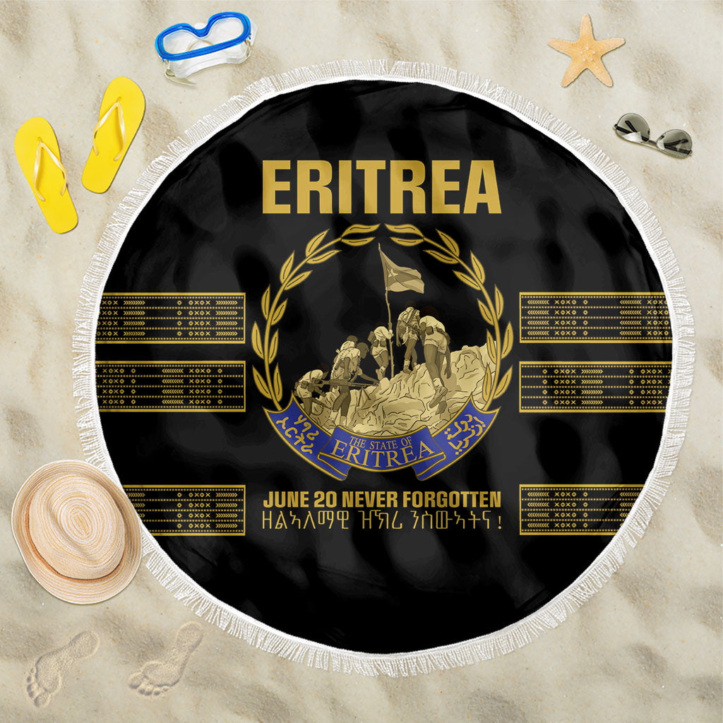 Eritrea Martyrs Day June 20 Beach Blanket Never Forgotten Proud Eritrean Heritage Black Version