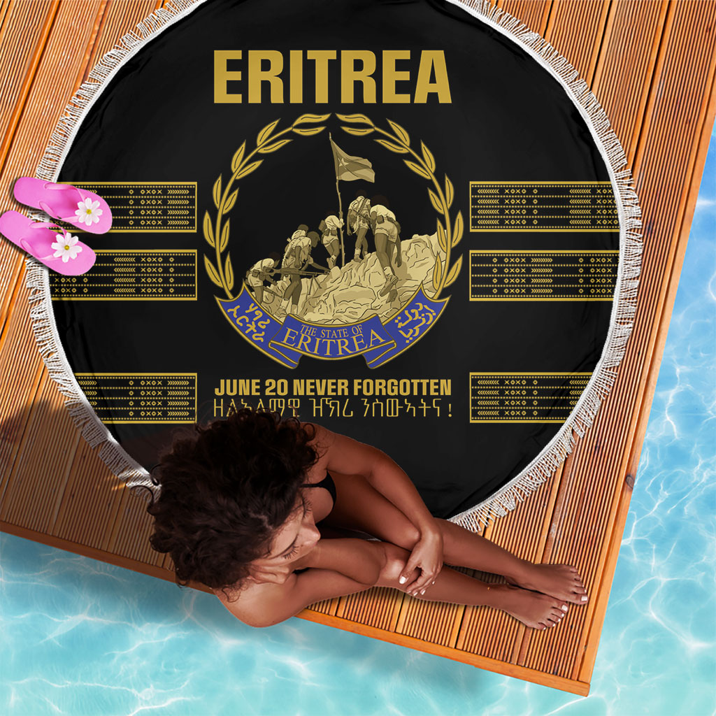 Eritrea Martyrs Day June 20 Beach Blanket Never Forgotten Proud Eritrean Heritage Black Version